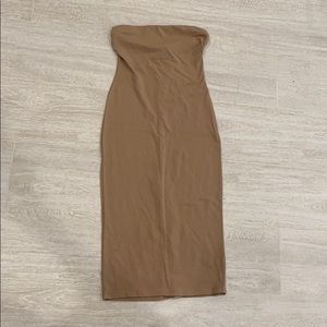 Strapless form fitting tube dress